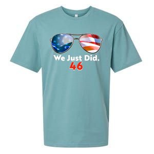 We Just Did Joe Biden President Elect 46 US Flag Sunglasses Sueded Cloud Jersey T-Shirt