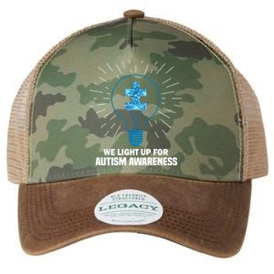 We Light It Up For Autism Awareness Legacy Tie Dye Trucker Hat