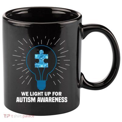 We Light It Up For Autism Awareness 11oz C Handle Ceramic Mug