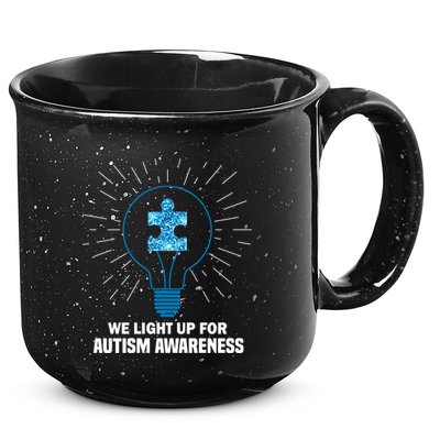 We Light It Up For Autism Awareness 15oz Campfire Ceramic Mug