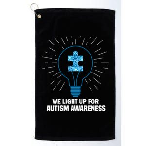 We Light It Up For Autism Awareness Platinum Collection Golf Towel