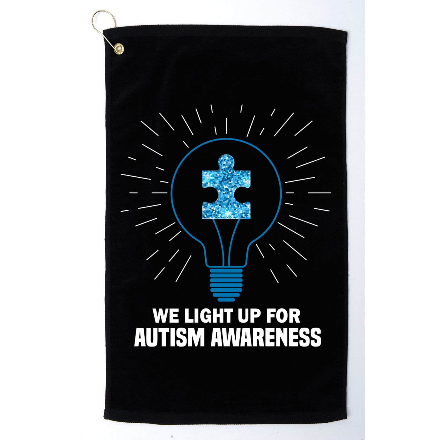 We Light It Up For Autism Awareness Golf Towel
