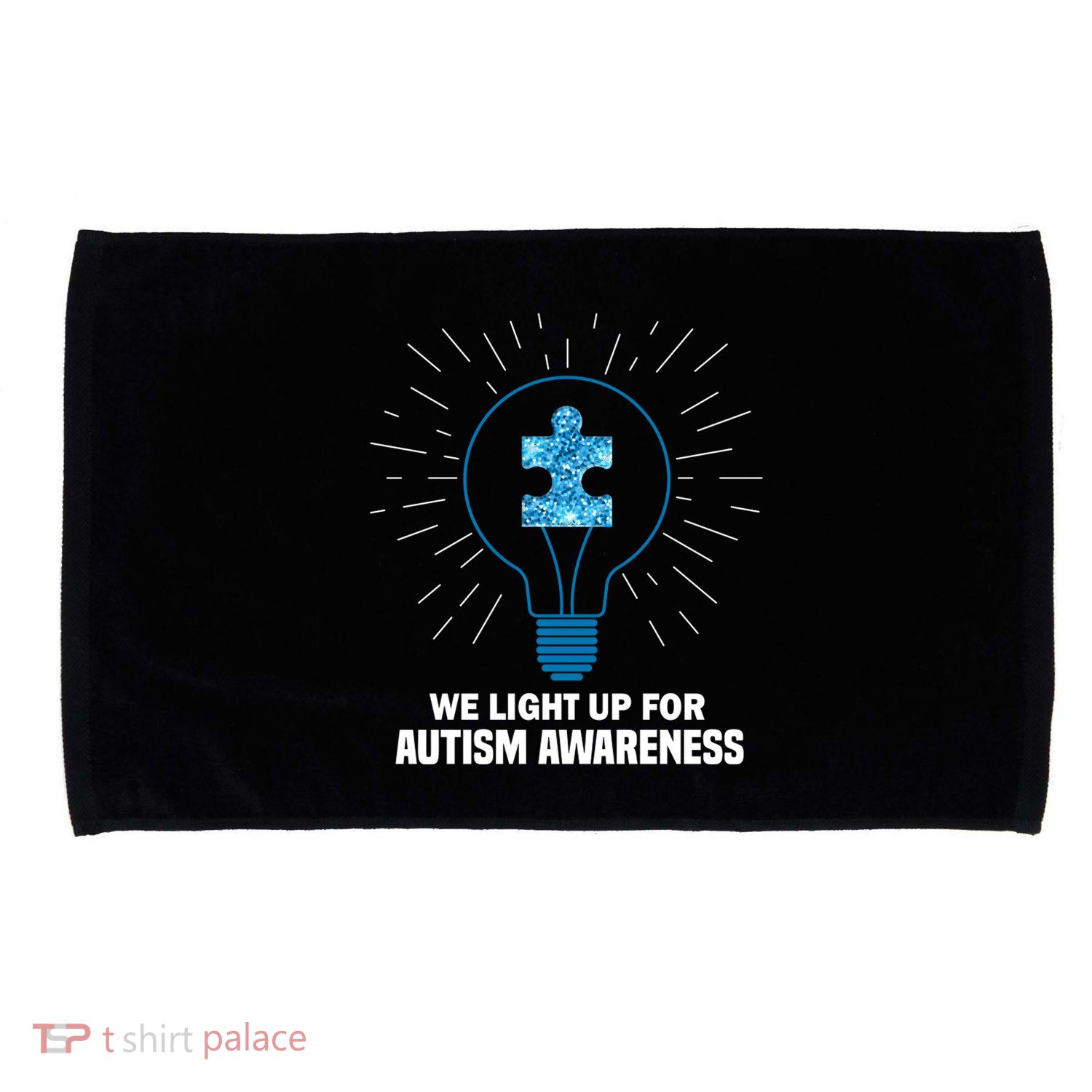 We Light It Up For Autism Awareness Microfiber Hand Towel