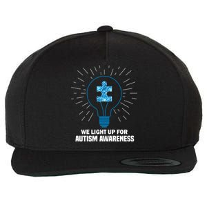 We Light It Up For Autism Awareness Wool Snapback Cap