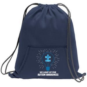 We Light It Up For Autism Awareness Sweatshirt Cinch Pack Bag