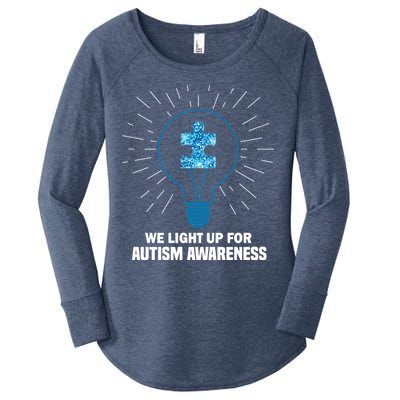 We Light It Up For Autism Awareness Women's Perfect Tri Tunic Long Sleeve Shirt