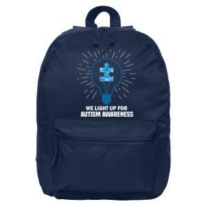 We Light It Up For Autism Awareness 16 in Basic Backpack