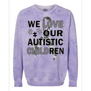 We Love Our Autistic Children Colorblast Crewneck Sweatshirt