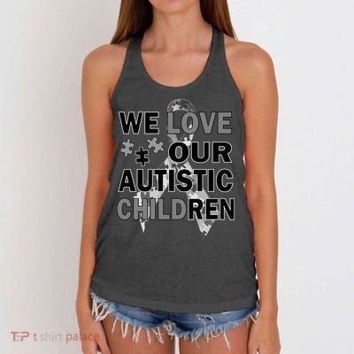 We Love Our Autistic Children Women's Knotted Racerback Tank