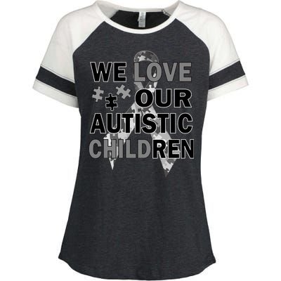 We Love Our Autistic Children Enza Ladies Jersey Colorblock Tee