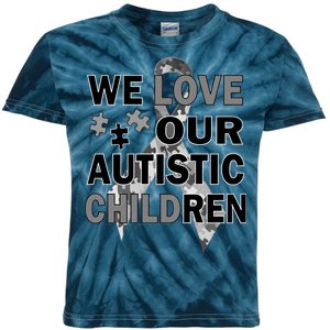 We Love Our Autistic Children Kids Tie-Dye T-Shirt