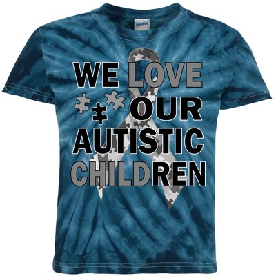 We Love Our Autistic Children Kids Tie-Dye T-Shirt