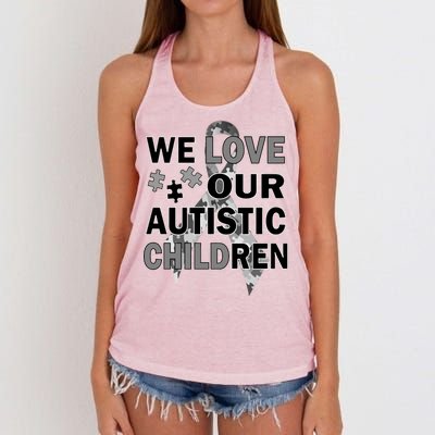 We Love Our Autistic Children Women's Knotted Racerback Tank