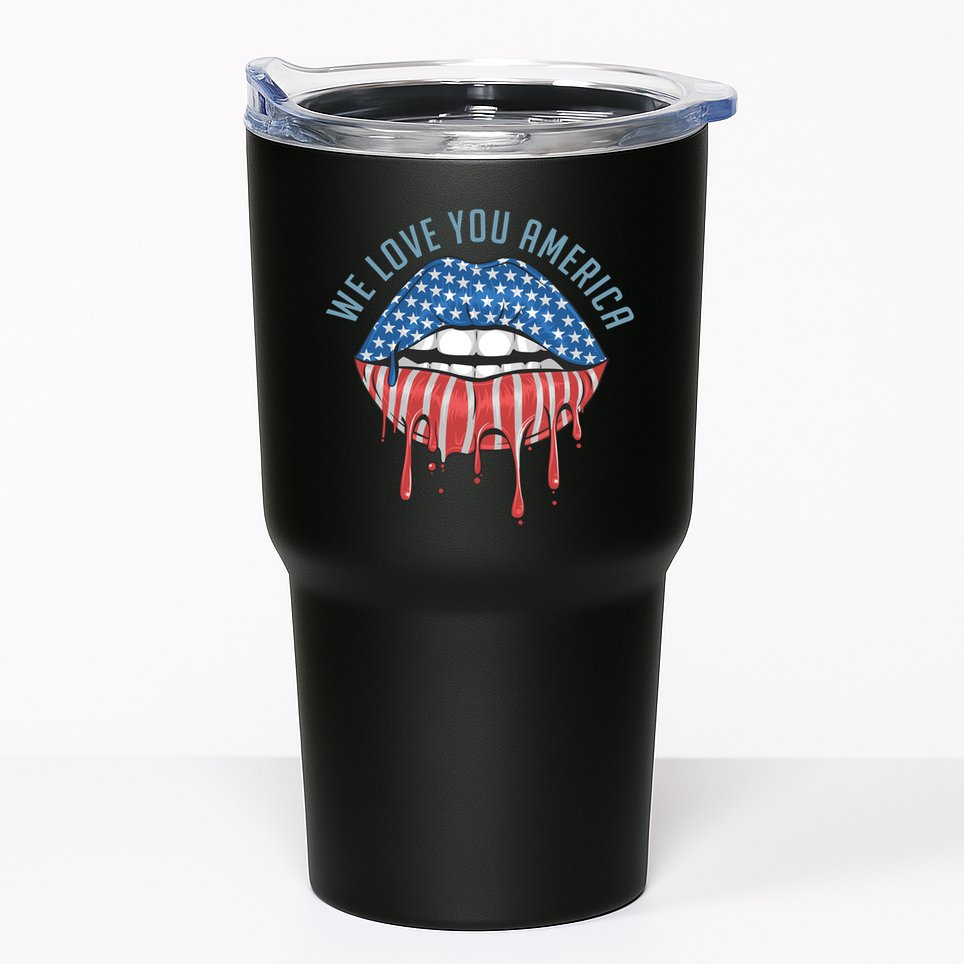 We Love You America Lips Tumbler