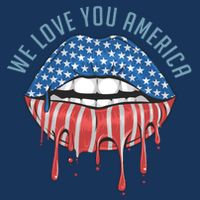 We Love You America Lips Tie-Dye T-Shirt