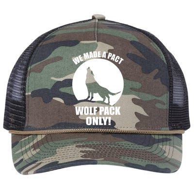 We Made A Pact Wolf Pack Only Retro Rope Trucker Hat Cap