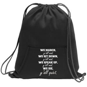 We March, Y'all Mad. Women's Rights Saying Sweatshirt Cinch Pack Bag