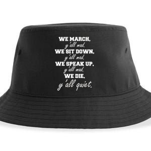 We March, Y'all Mad. Women's Rights Saying Sustainable Bucket Hat