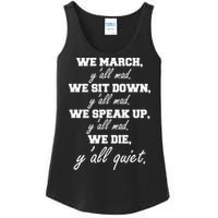 We March, Y'all Mad. Women's Rights Saying Ladies Essential Tank