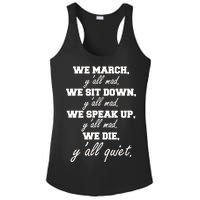 We March, Y'all Mad. Women's Rights Saying Ladies PosiCharge Competitor Racerback Tank