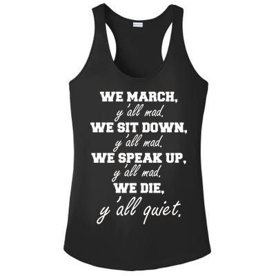 We March, Y'all Mad. Women's Rights Saying Ladies PosiCharge Competitor Racerback Tank