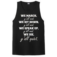 We March, Y'all Mad. Women's Rights Saying PosiCharge Competitor Tank