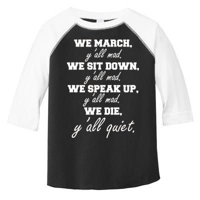 We March, Y'all Mad. Women's Rights Saying Toddler Fine Jersey T-Shirt