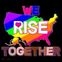 We Rise Together Unite Equality Protest Backpack