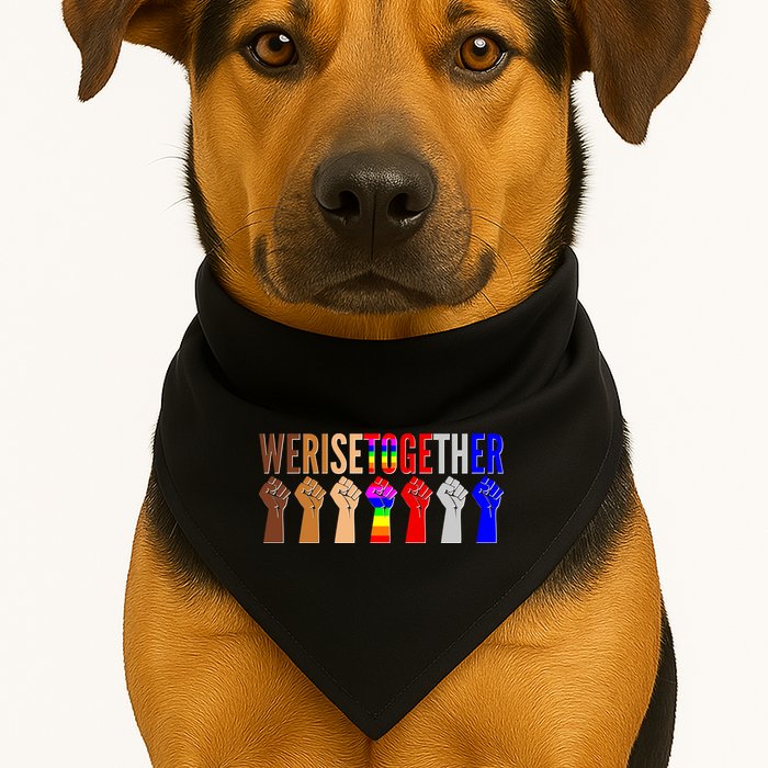 We Rise Together Unity Protest Support USA-Made Doggie Bandana