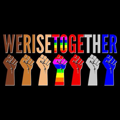 We Rise Together Unity Protest Support T-Shirt