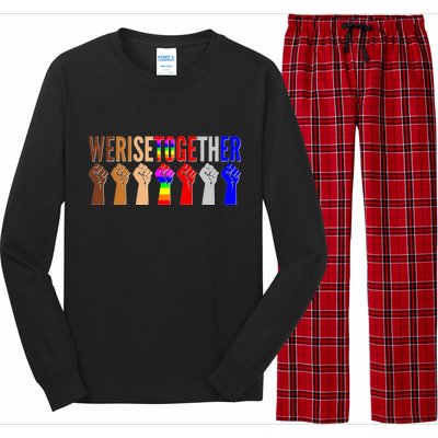 We Rise Together Unity Protest Support Long Sleeve Pajama Set