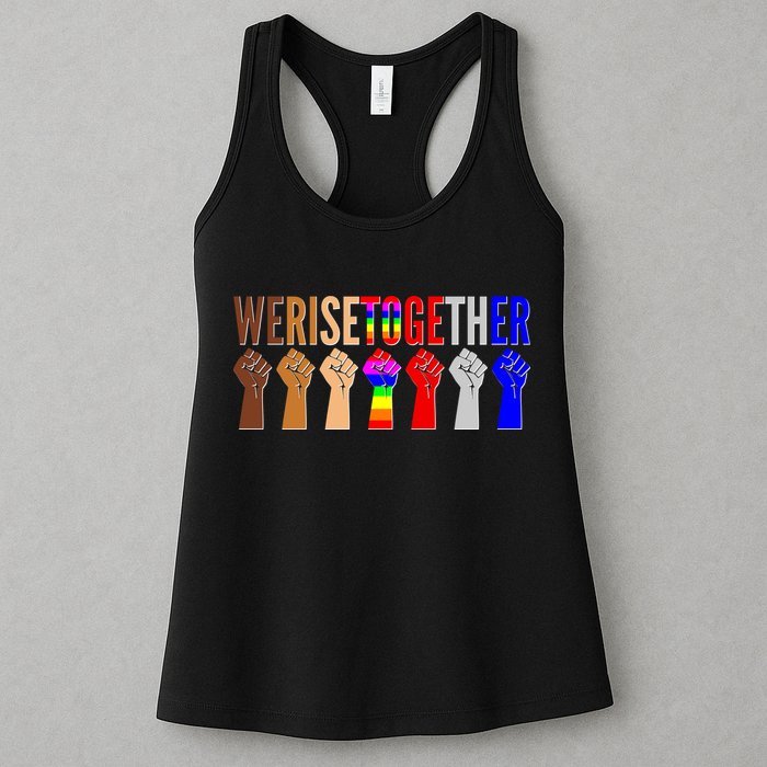 We Rise Together Unity Protest Support Womens Tank Top
