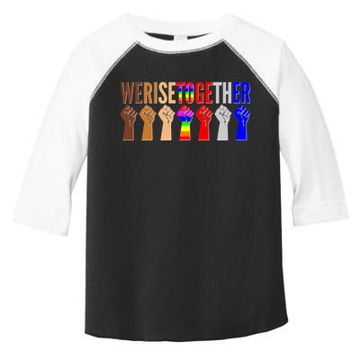 We Rise Together Unity Protest Support Toddler Fine Jersey T-Shirt