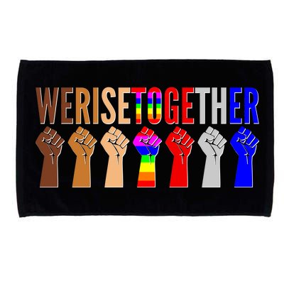 We Rise Together Unity Protest Support Microfiber Hand Towel