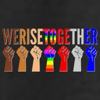 We Rise Together Unity Protest Support Microfiber Hand Towel