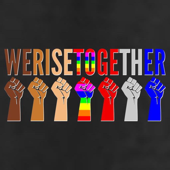 We Rise Together Unity Protest Support Microfiber Hand Towel