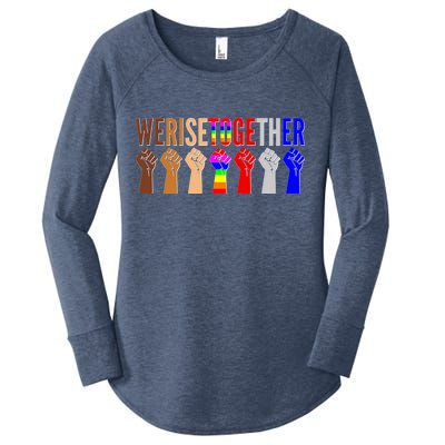 We Rise Together Unity Protest Support Women's Perfect Tri Tunic Long Sleeve Shirt