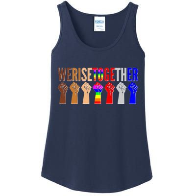 We Rise Together Unity Protest Support Ladies Essential Tank