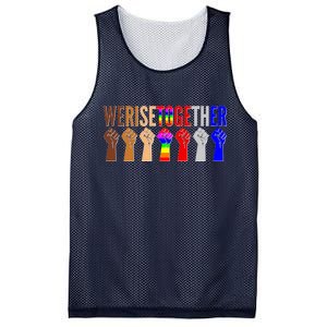 We Rise Together Unity Protest Support Mesh Reversible Basketball Jersey Tank