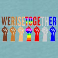 We Rise Together Unity Protest Support Sueded Cloud Jersey T-Shirt