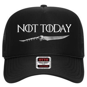 We Say Not Today God of Death Dagger High Crown Mesh Back Trucker Hat