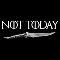 We Say Not Today God of Death Dagger Drawstring Bag