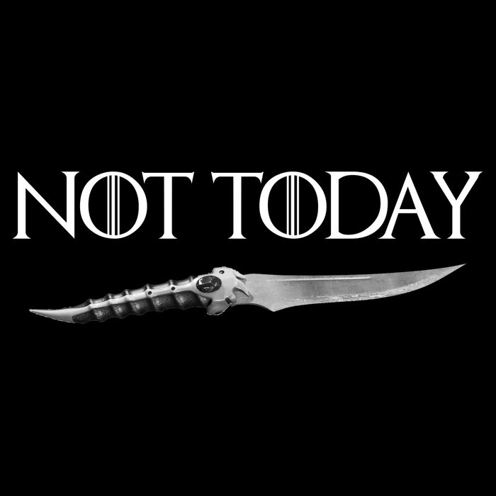We Say Not Today God of Death Dagger Drawstring Bag