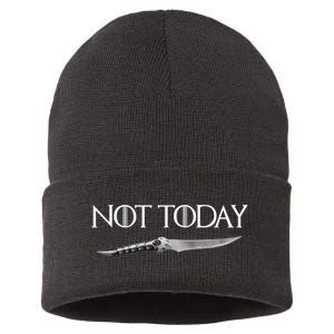 We Say Not Today God of Death Dagger Sustainable Knit Beanie