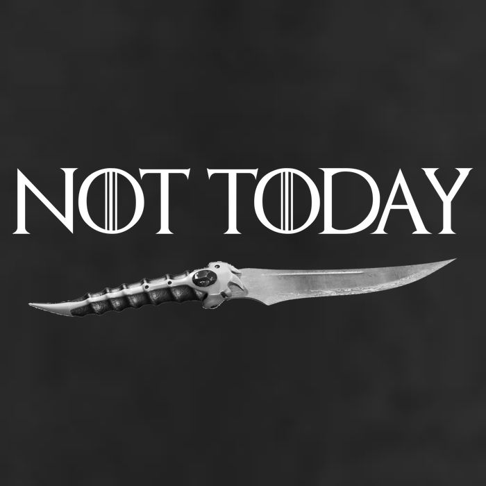 We Say Not Today God of Death Dagger Trucker Hat