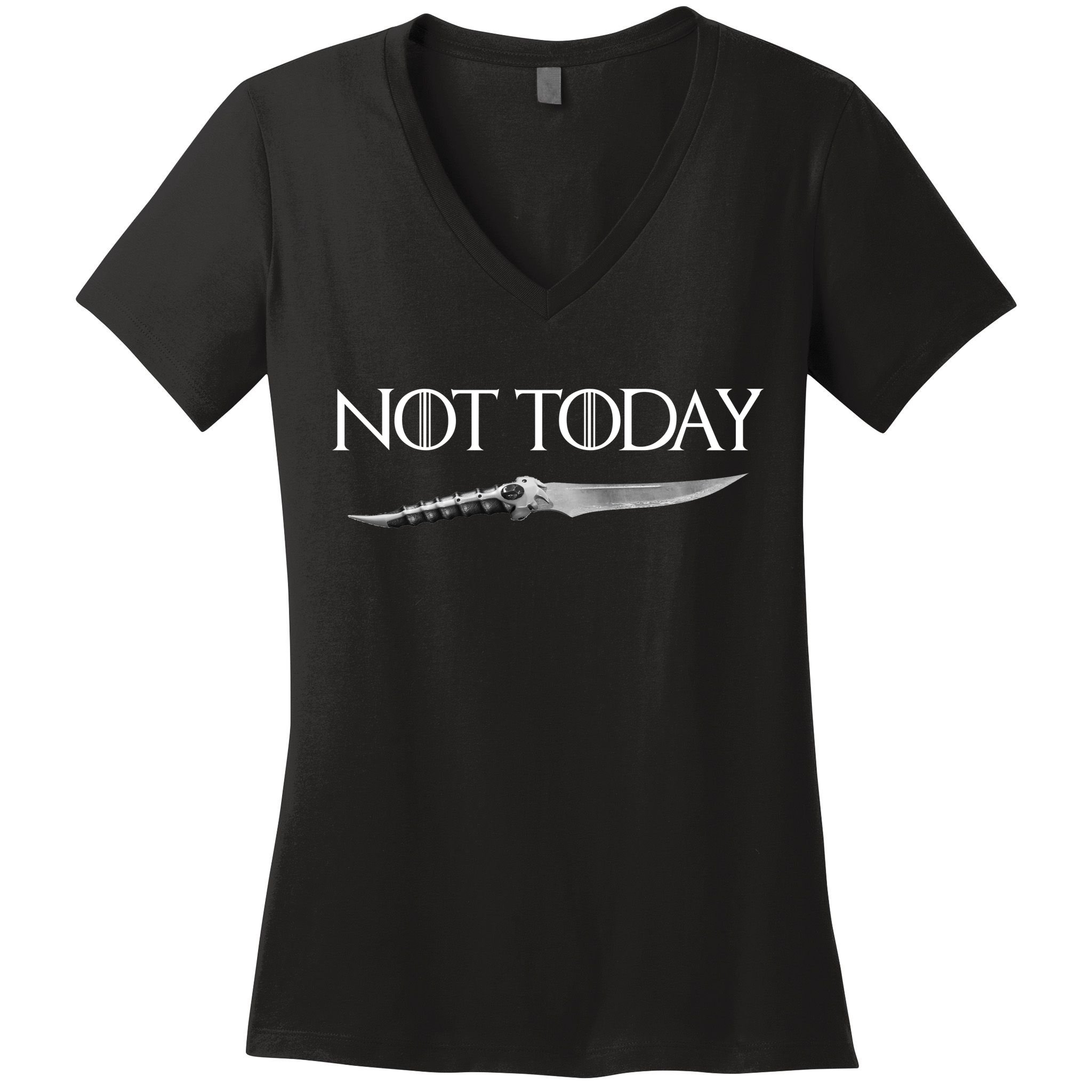 We Say Not Today God of Death Dagger Women's V-Neck T-Shirt