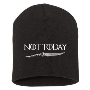 We Say Not Today God of Death Dagger Short Acrylic Beanie