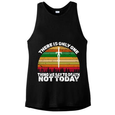 We Say Not Today To Death Retro Ladies PosiCharge Tri-Blend Wicking Tank