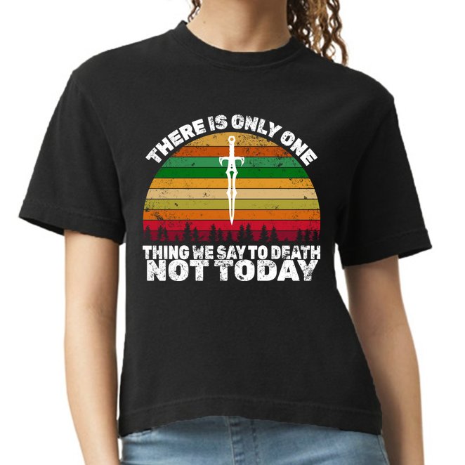 We Say Not Today To Death Retro Comfort Colors Boxy T-Shirt