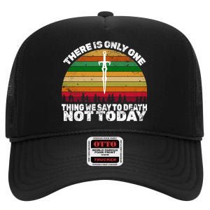 We Say Not Today To Death Retro High Crown Mesh Back Trucker Hat